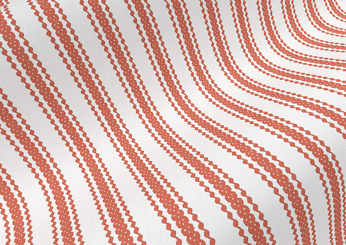 Lace Stripes, Toast Orange - Made to Measure Curtains - Image 4
